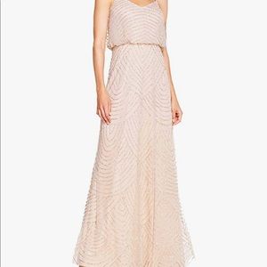 Adrianna Papell Beaded Blush Dress